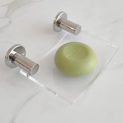 Saboneteira De Parede Suporte Porta Sabonete Em Barra Aço Inox Acrílico Inox
