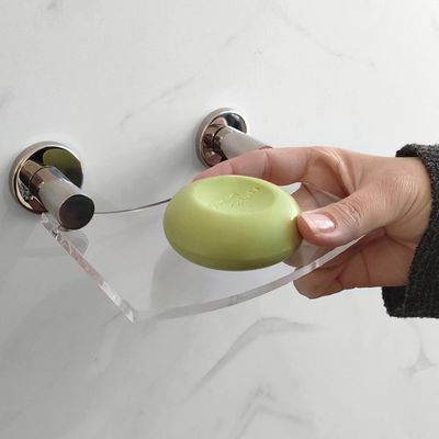 Saboneteira De Parede Suporte Porta Sabonete Em Barra Aço Inox Acrílico Inox