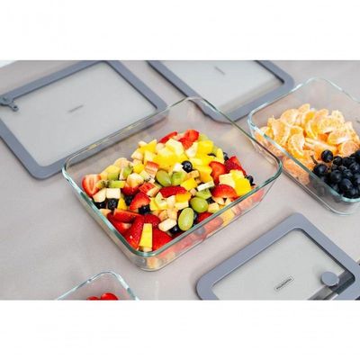 Pote De Vidro Tramontina Vittra 1,4 Litros Com Tampa Hermética De Silicone