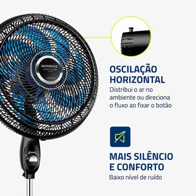 Ventilador de Coluna  Super Turbo 8 Pás Mondial - VTX-40C-CRYSTAL 127V