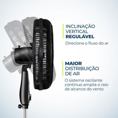 Ventilador de Coluna  Super Turbo 8 Pás Mondial - VTX-40C-CRYSTAL 127V