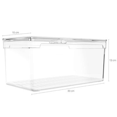 Organizador De Geladeira Porta Frutas Legumes Vegetais 5L Com Respiradouro Clear Fresh OU