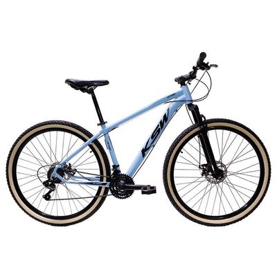 Bicicleta Aro 29 Ksw 21 Marchas Alumínio Cambio Shimano Freio A Disco Azul Claro -ad Pto 21