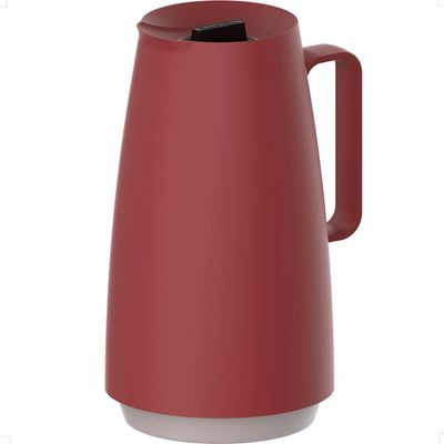 Bule Térmico Tramontina Exata 500ml Vermelho Ampola de Vidro Garrafa para Café Chá Água Cozinha