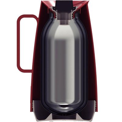Bule Térmico Tramontina Exata 500ml Vermelho Ampola de Vidro Garrafa para Café Chá Água Cozinha