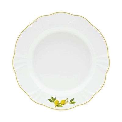 Jogo de 6 Pratos Fundos Oxford Soleil Limoni 24cm Porcelana