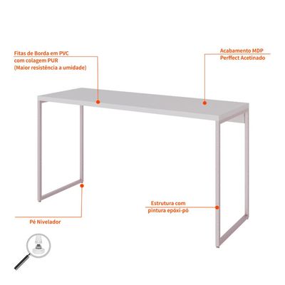 Escrivaninha Studio Branca 135 cm