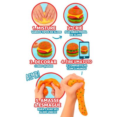 Kit de Slime de Hamburger Slimy DIY Street Food Crush