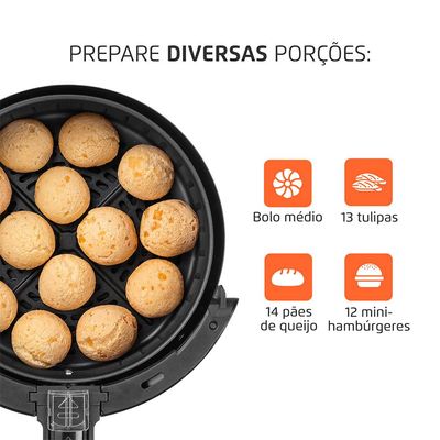 Fritadeira Air Fryer 3.6L Mondial AF36BI Preta 127V 127V