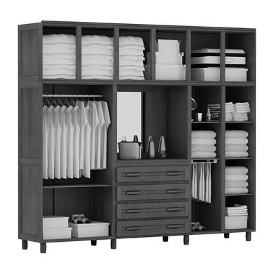 Guarda-roupa Grécia Capelinha Casal Mel Espelho 10 Portas