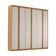 Guarda Roupa Casal Boston 6 Portas 4 Gavetas Moderna Naturalle/off White