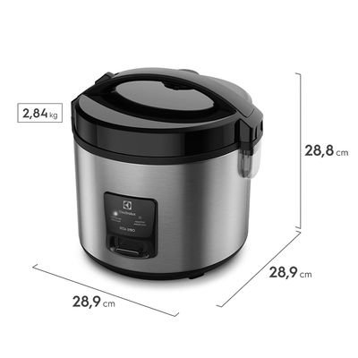 Panela de Arroz Elétrica Electrolux por Rita Lobo 3,5L Preta Efficient 2 em 1 (ERC20) 127V
