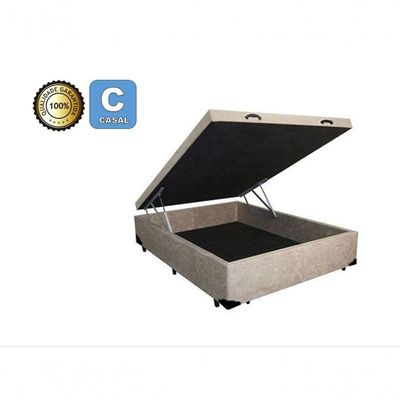 Cama Box Baú Casal 138 Bello Box - Suede Bege