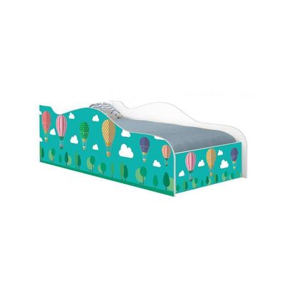 Cama Carro Fun Adesivada Balão No Céu Solteiro