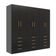 Guarda Roupas New Mônaco 6 Portas E 12 Gavetas - Black Black