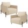 Kit 2 Poltronas Decorativa Para Sala Living Pés Industrial Domani L06 Couro Nude - Lyam Decor