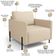 Kit 2 Poltronas Decorativa Para Sala Living Pés Industrial Domani L06 Couro Nude - Lyam Decor
