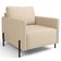 Kit 2 Poltronas Decorativa Para Sala Living Pés Industrial Domani L06 Couro Nude - Lyam Decor