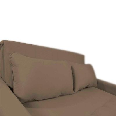 Sofá Cama Compacto 2 Lugares 1,38 Larg Amora New Matrix Suede Capuccino