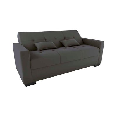 Sofá Cama 3 Lugares Reclinável Casal Premium 2,03 Larg Lavinia Matrix Suede Cinza