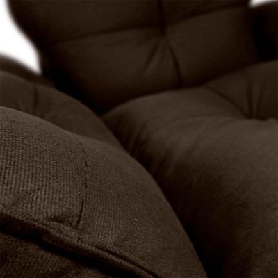 Poltrona Opala Tokio Para Descanço Confortável Toquio Matrix Suede Marrom