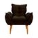 Poltrona Opala Tokio Para Descanço Confortável Toquio Matrix Suede Marrom