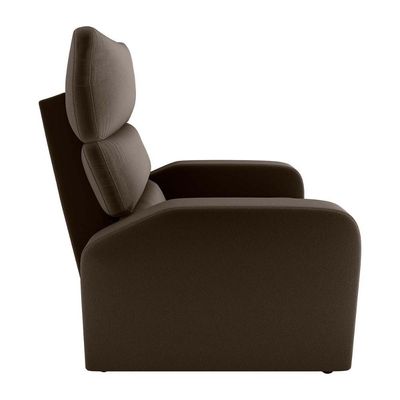 Poltrona Do Papai Reclinável Confortável Kwid Matrix Veludo Marrom
