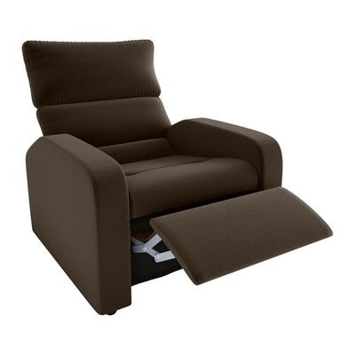 Poltrona Do Papai Reclinável Confortável Kwid Matrix Veludo Marrom