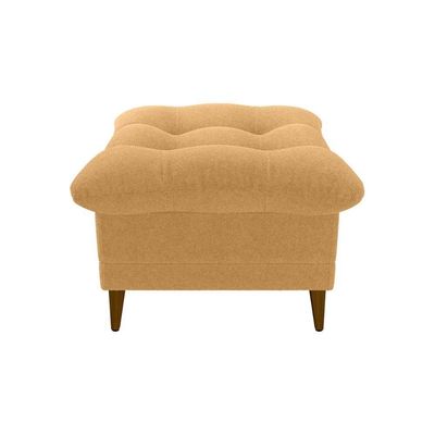 Poltrona De Amamentação Com Puff Luxo Confortável Montreal Matrix Boucle Mostarda