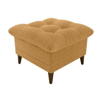 Poltrona De Amamentação Com Puff Luxo Confortável Montreal Matrix Boucle Mostarda