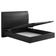 Cama Casal Baú Flutuante Com Cabeceira 140cm Spazio S04 Couríssimo Preto - Lyam Decor