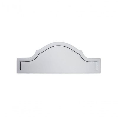 Cabeceira Casal Luxo 140X60 Branco Tachas Fumê