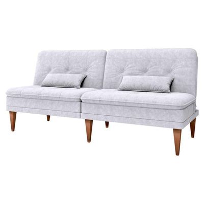 Sofá Cama 3 Lugares Reclinável Casal Premium 1,90 Larg Pietra Matrix Boucle Bege
