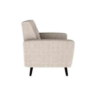 Poltrona Para Descanço Com Pés De Madeira Livia Matrix Boucle Bege