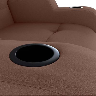 Poltrona Do Papai Reclinável Premium Com Porta Copos E Porta Controle Toro Matrix Veludo Ferrugem