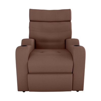 Poltrona Do Papai Reclinável Premium Com Porta Copos E Porta Controle Toro Matrix Veludo Ferrugem