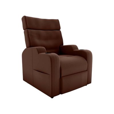 Poltrona Do Papai Reclinável Premium Com Porta Copos E Porta Controle Toro Matrix Veludo Ferrugem