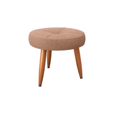 Poltrona Cadeira Com Puff Para Descanço Acabamento Premium Havana Matrix Boucle Marrom