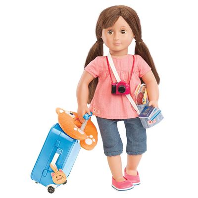 Kit de Viagem com Mala de Rodinhas - Azul - Our Generation