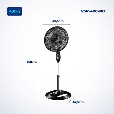 Ventilador de Coluna 40cm 6 Pás Mondial VSP40CNB Preto 127V 127V
