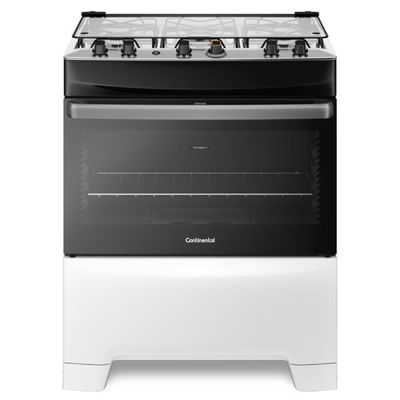 Fogão 5 Bocas Continental Branco Automático com TOPLimpaFácil (FC5IB) Premium Bivolt