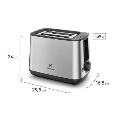 Torradeira Elétrica Electrolux Inox Experience com 7 Níveis de Tostagem (ETS25) 127V