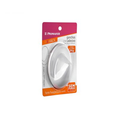 Gancho Plast C/Adesivo Primafer Redondo 2,0Kg Blister 2505