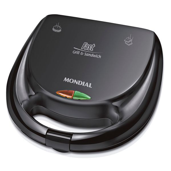 Sanduicheira Fast Grill e Sandwich Mondial Preto 750W S-12 110