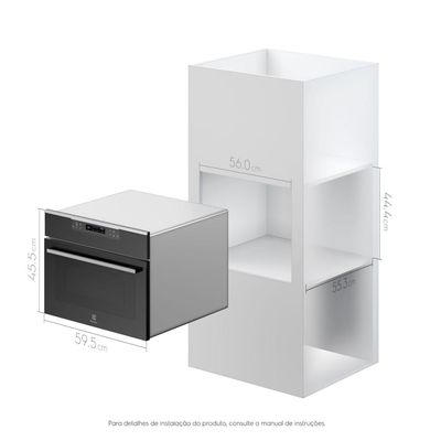 Forno de Embutir Electrolux Multifuncional 43L 2 em 1 com Micro-ondas Preto (ME4EP) 220V