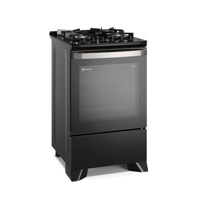 Fogão 4 bocas Electrolux Preto Experience c/ Mesa de Vidro, Grill e PerfectCook360 (FE4CP) 220V