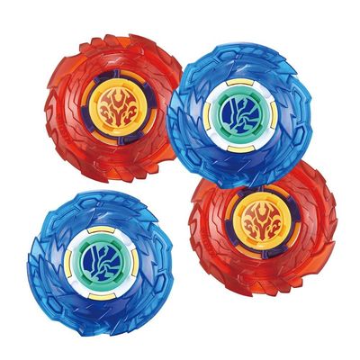 Kit 4 Piões de Batalha Infinity Nado Plastic Series - 2 Azul (3900A) + 2 Vermelho (3900V)
