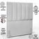 Cabeceira Cama Box Painel Solteiro 100 cm Dália W01 Linho Cinza - Lyam Decor