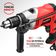 Furadeira de Impacto Mondial Preto e Vermelho 500W FFI-04 110
