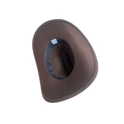 Chapéu De Vaqueiro Ocidental Do Vintage Aba Larga Cavalheiro Jazz Chapéus Cowgirl E Cowboy Cor:marron